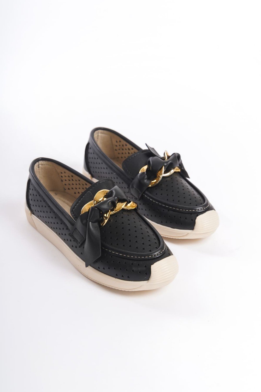 LYDIA Bağcıksız Ortopedik Rahat Taban Kalp Desenli Kadın Babet Ayakkabı CKT - Siyah LYDIA Bağcıksız Ortopedik Rahat Taban Kalp Desenli Kadın Babet Ayakkabı CKT - Siyah