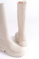 MIRA Bağcıksız Fermuarlı Ortopedik Taban Kadın Çizme CKT - Krem MIRA Bağcıksız Fermuarlı Ortopedik Taban Kadın Çizme CKT - Krem