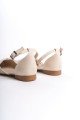 MONICA Tokalı Ortopedik Rahat Taban Taş Detaylı Kadın Babet Ayakkabı CKT - Krem MONICA Tokalı Ortopedik Rahat Taban Taş Detaylı Kadın Babet Ayakkabı CKT - Krem