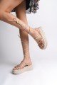 SAMANTHA Bilekten Bağlamalı Ortopedik Taban Kadın Terlik CKT - Krem SAMANTHA Bilekten Bağlamalı Ortopedik Taban Kadın Terlik CKT - Krem