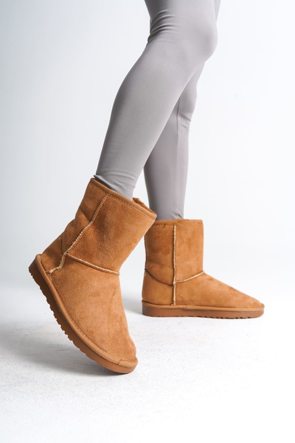 SELINA Bağcıksız Düz Taban İçi Kürklü Süet Kadın Bot STT - Taba SELINA Bağcıksız Düz Taban İçi Kürklü Süet Kadın Bot STT - Taba