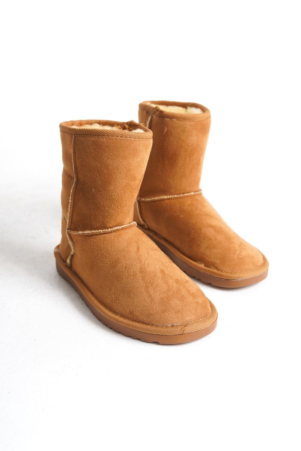 SELINA Bağcıksız Düz Taban İçi Kürklü Süet Kadın Bot STT - Taba SELINA Bağcıksız Düz Taban İçi Kürklü Süet Kadın Bot STT - Taba