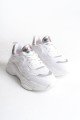 TOKYO Bağcıklı Ortopedik Taban Triko Detaylı Kadın Spor Ayakkabı TBT - Beyaz/Gri TOKYO Bağcıklı Ortopedik Taban Triko Detaylı Kadın Spor Ayakkabı TBT - Beyaz/Gri