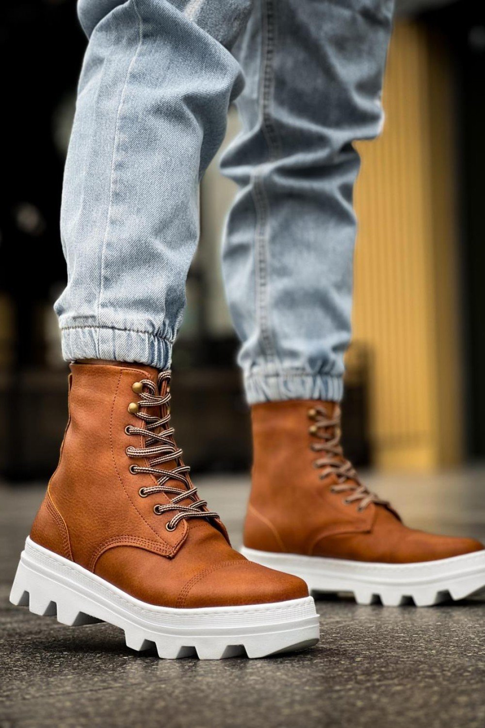 KN-B-023 Knack Yüksek Taban Ayakkabı Taba