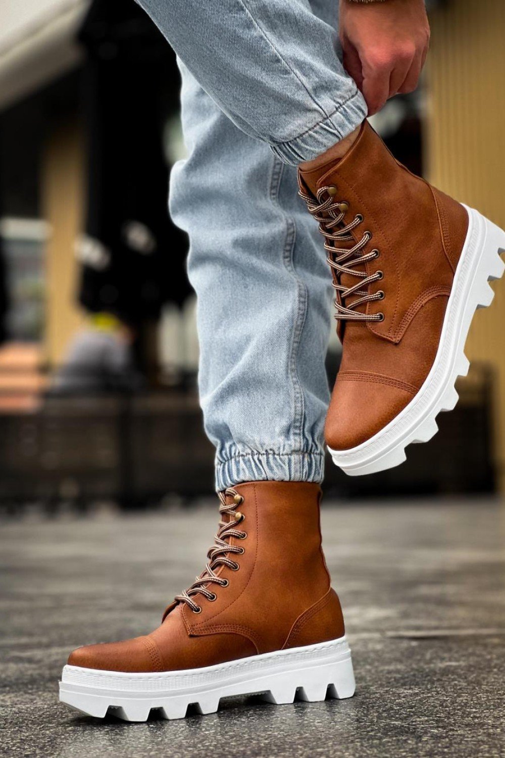 KN-B-023 Knack Yüksek Taban Ayakkabı Taba