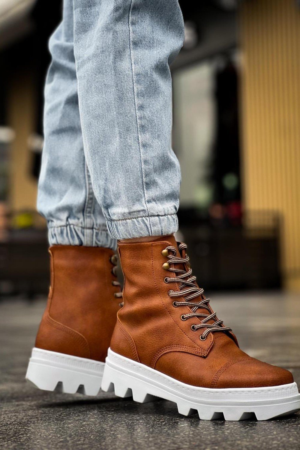 KN-B-023 Knack Yüksek Taban Ayakkabı Taba