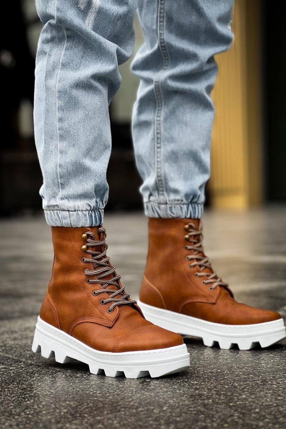 KN-B-023 Knack Yüksek Taban Ayakkabı Taba