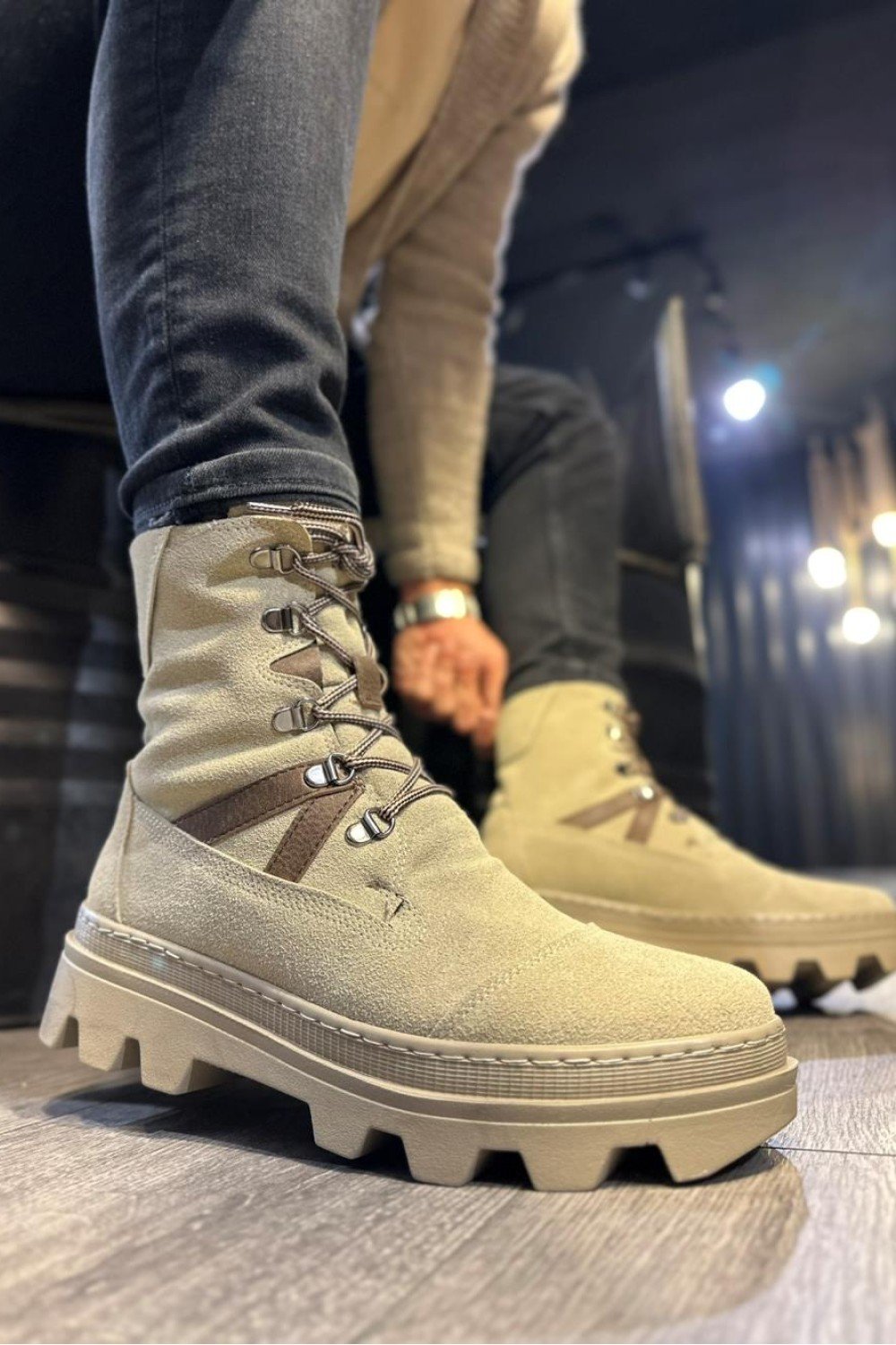 KN-B14 Knack Erkek Spor Bot Vizon Süet