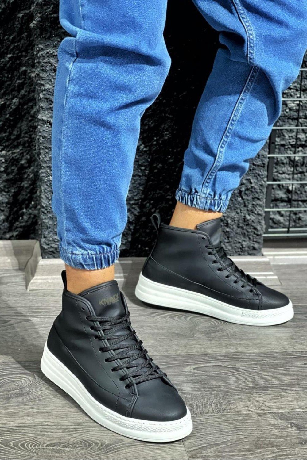 KN-C-030 Knack Yüksek Taban Ayakkabı Siyah (Beyaz Taban) KN-C-030 Knack Yüksek Taban Ayakkabı Siyah (Beyaz Taban)