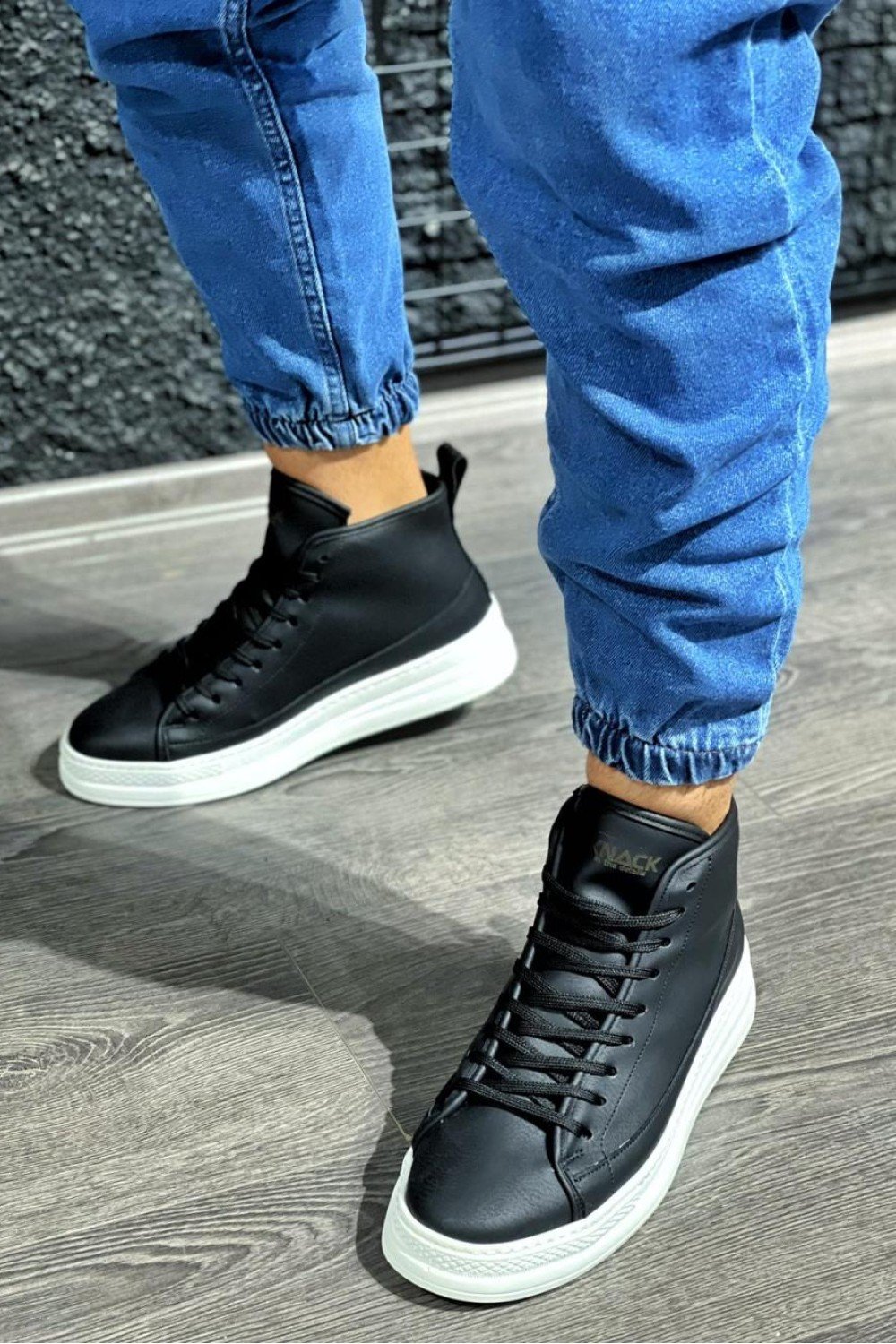 KN-C-030 Knack Yüksek Taban Ayakkabı Siyah (Beyaz Taban) KN-C-030 Knack Yüksek Taban Ayakkabı Siyah (Beyaz Taban)