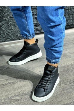 KN-C-030 Knack Yüksek Taban Ayakkabı Siyah (Beyaz Taban) KN-C-030 Knack Yüksek Taban Ayakkabı Siyah (Beyaz Taban)