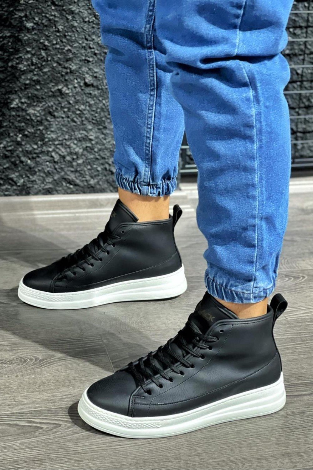 KN-C-030 Knack Yüksek Taban Ayakkabı Siyah (Beyaz Taban) KN-C-030 Knack Yüksek Taban Ayakkabı Siyah (Beyaz Taban)