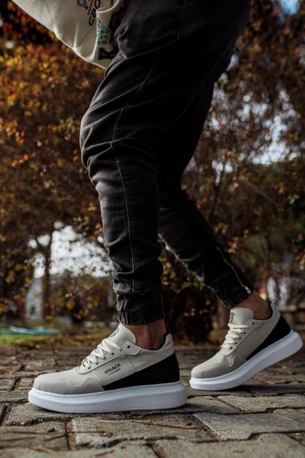 KN040 Knack Yüksek Taban Günlük Süet Ayakkabı Taş KN040 Knack Yüksek Taban Günlük Süet Ayakkabı Taş