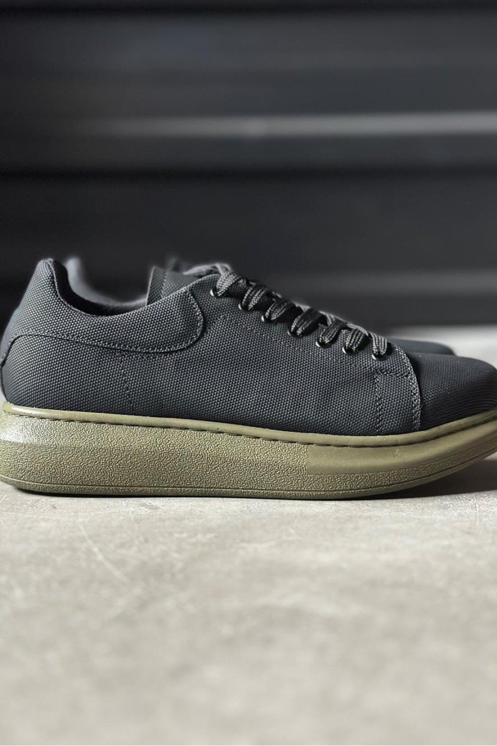 KN041 Knack Yüksek Taban Günlük Ayakkabı Tırtıklı Siyah