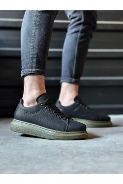 KN041 Knack Yüksek Taban Günlük Ayakkabı Tırtıklı Siyah KN041 Knack Yüksek Taban Günlük Ayakkabı Tırtıklı Siyah