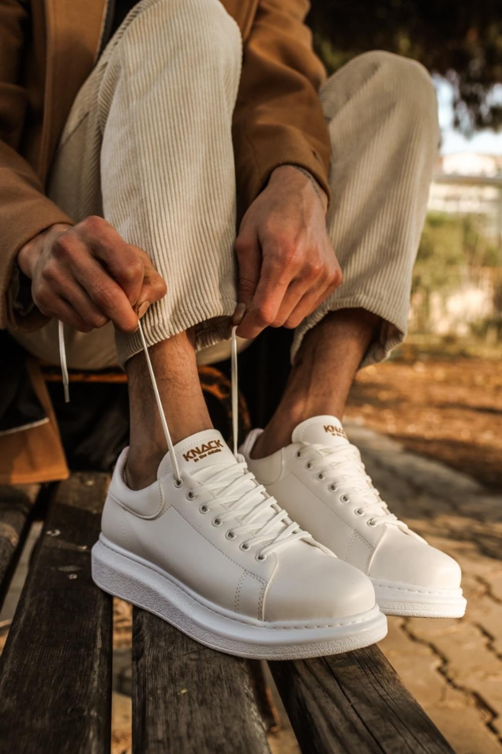 KN044 Knack Yüksek Taban Günlük Ayakkabı Beyaz KN044 Knack Yüksek Taban Günlük Ayakkabı Beyaz