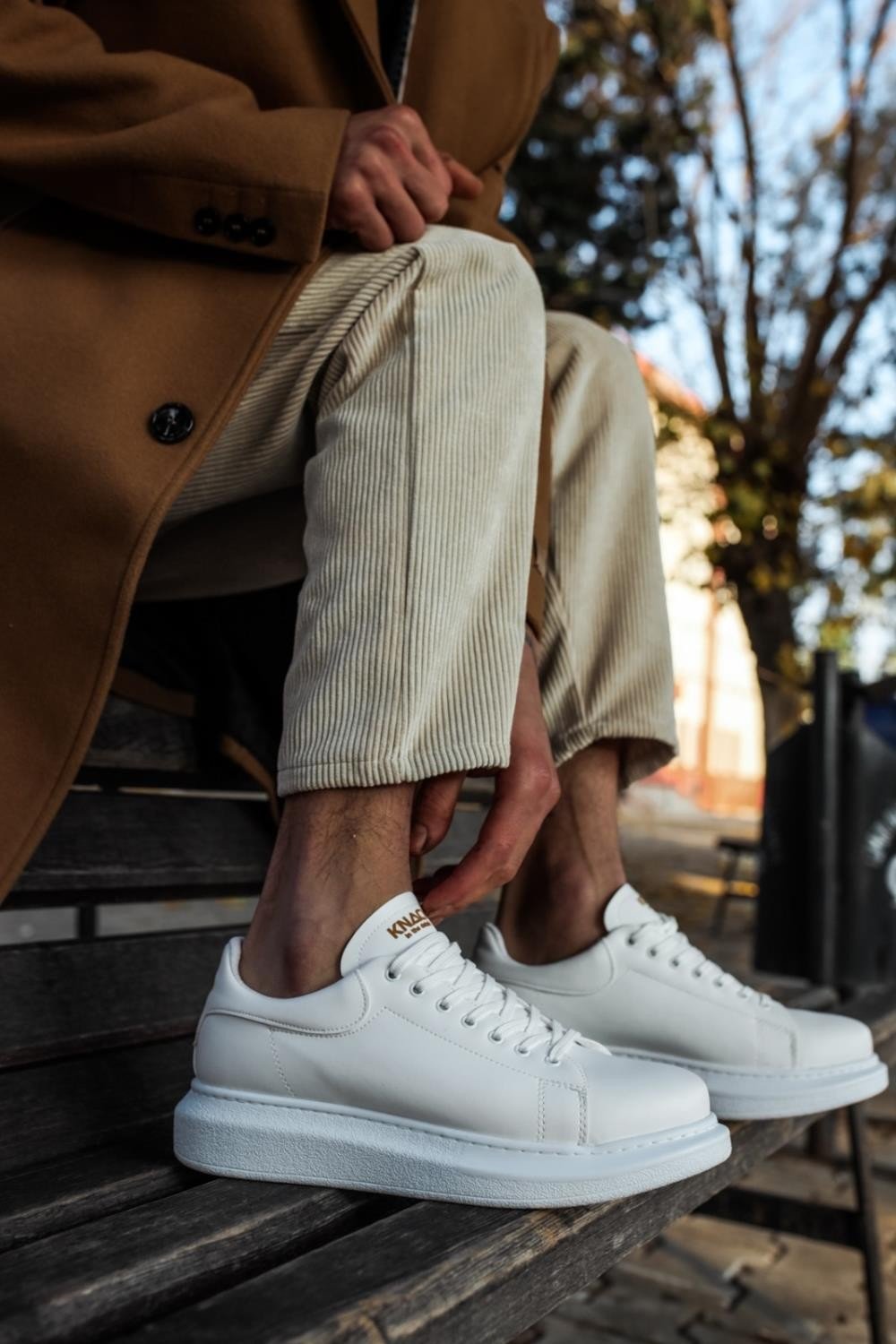 KN044 Knack Yüksek Taban Günlük Ayakkabı Beyaz KN044 Knack Yüksek Taban Günlük Ayakkabı Beyaz