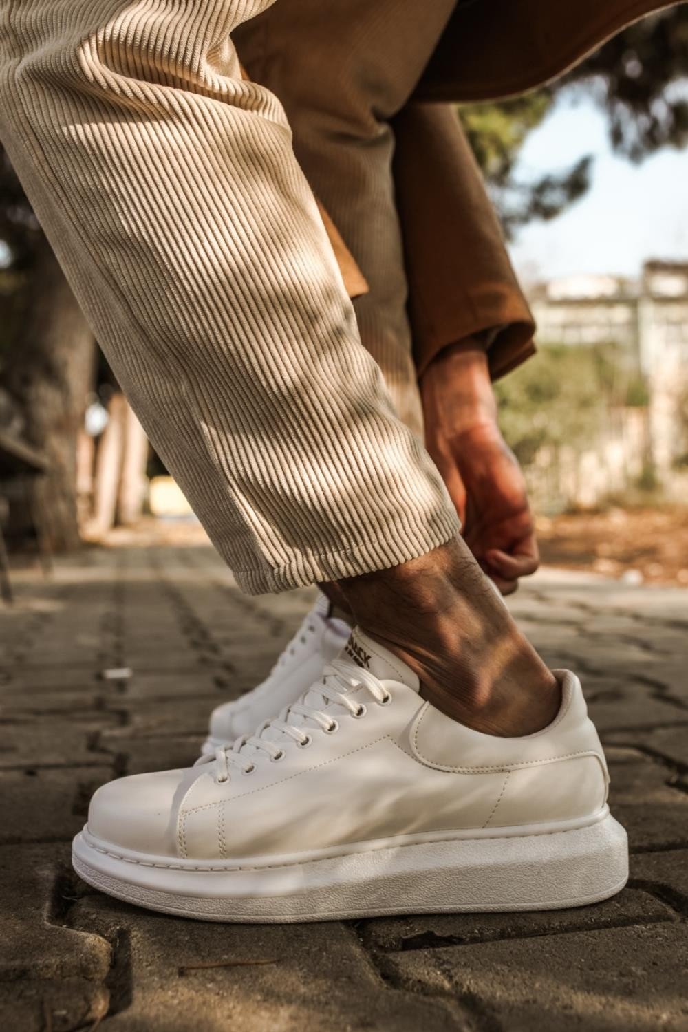 KN044 Knack Yüksek Taban Günlük Ayakkabı Beyaz KN044 Knack Yüksek Taban Günlük Ayakkabı Beyaz