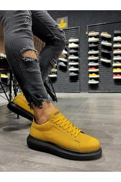 KN045 Knack Yüksek Taban Günlük Ayakkabı Sarı (Siyah Taban) KN045 Knack Yüksek Taban Günlük Ayakkabı Sarı (Siyah Taban)