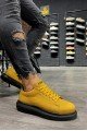 KN045 Knack Yüksek Taban Günlük Ayakkabı Sarı (Siyah Taban)