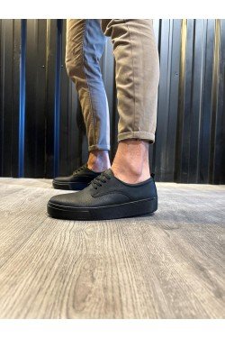 KN077 Knack Günlük Ayakkabı Siyah (Siyah Taban)