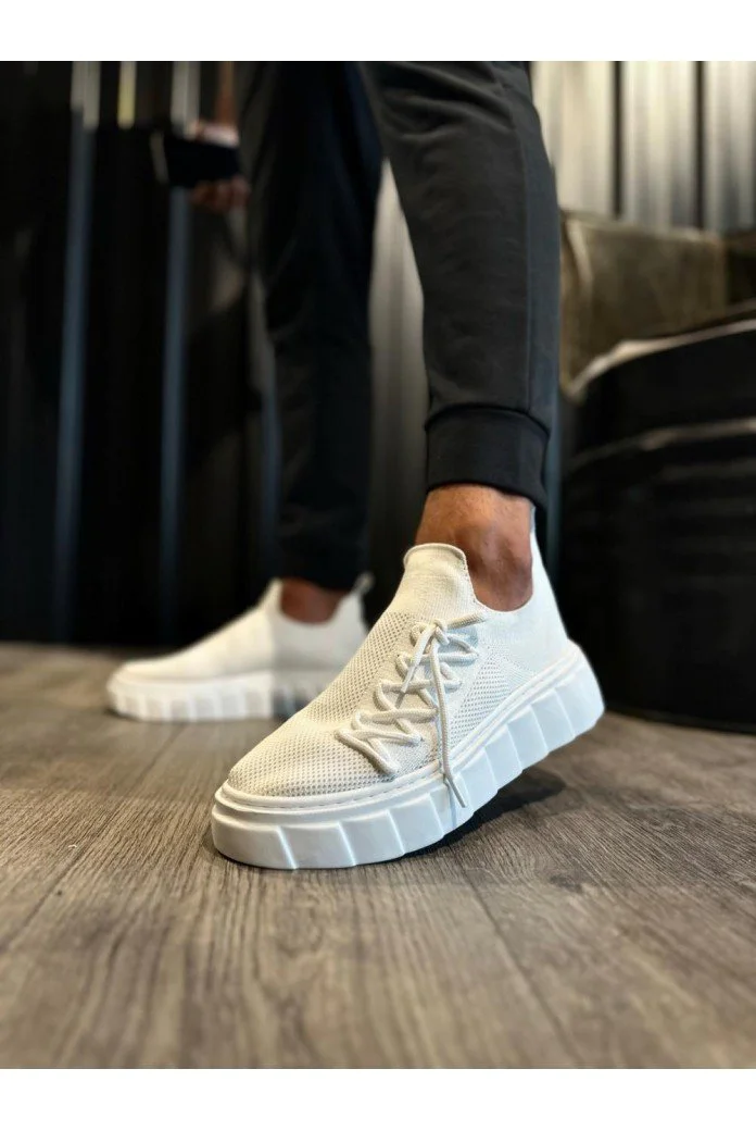KN1025 Knack Yüksek Taban Günlük Ayakkabı Beyaz