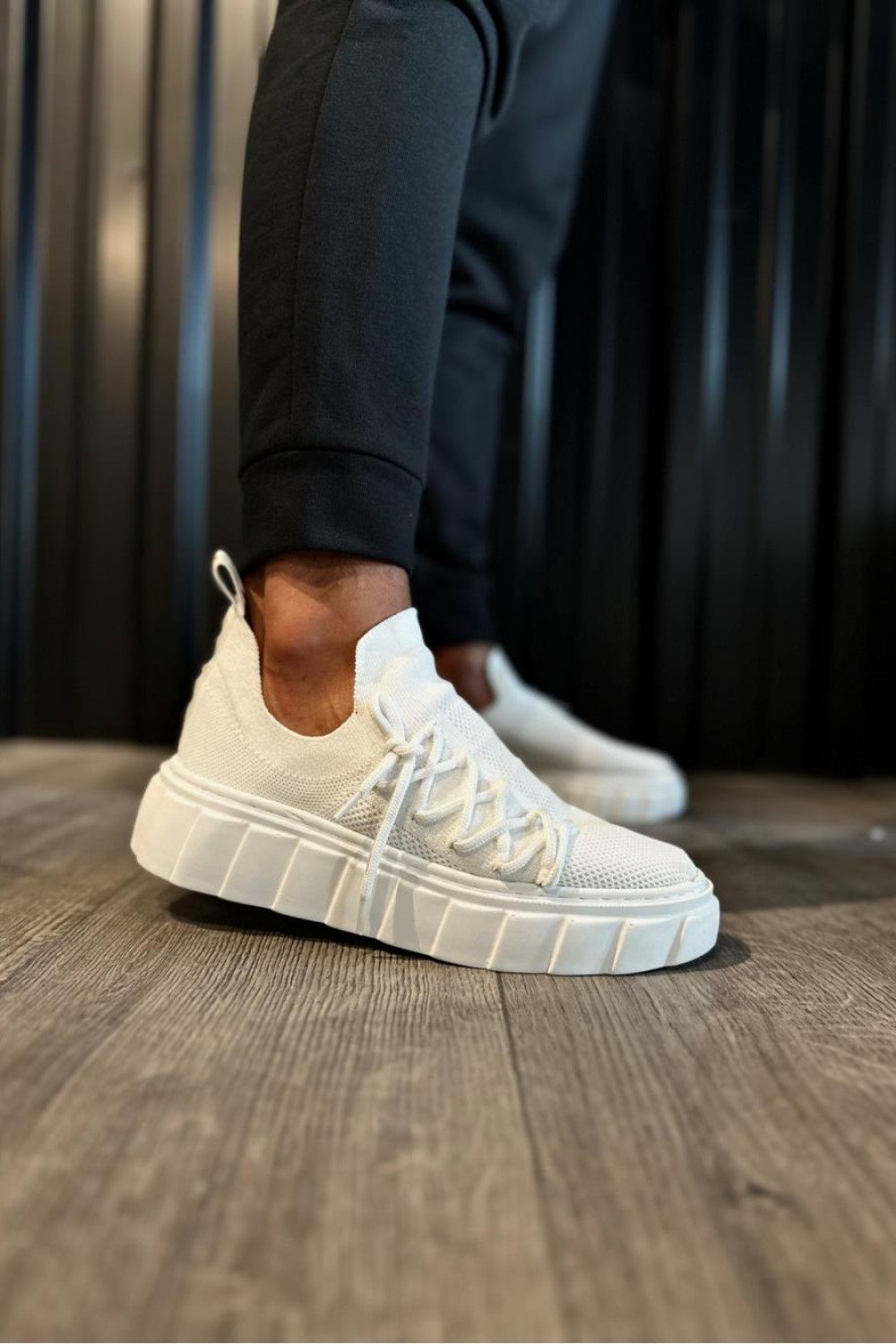 KN1025 Knack Yüksek Taban Günlük Ayakkabı Beyaz