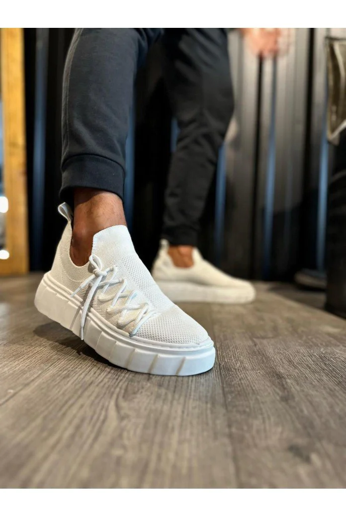 KN1025 Knack Yüksek Taban Günlük Ayakkabı Beyaz