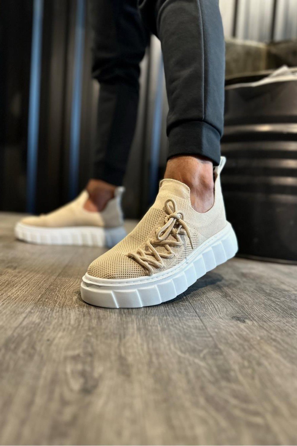 KN1025 Knack Yüksek Taban Günlük Ayakkabı Vizon