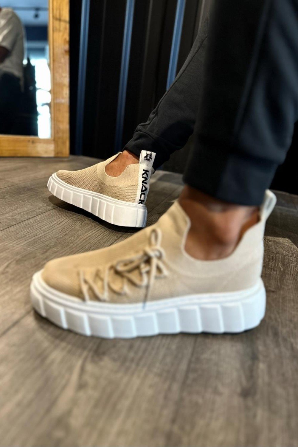 KN1025 Knack Yüksek Taban Günlük Ayakkabı Vizon