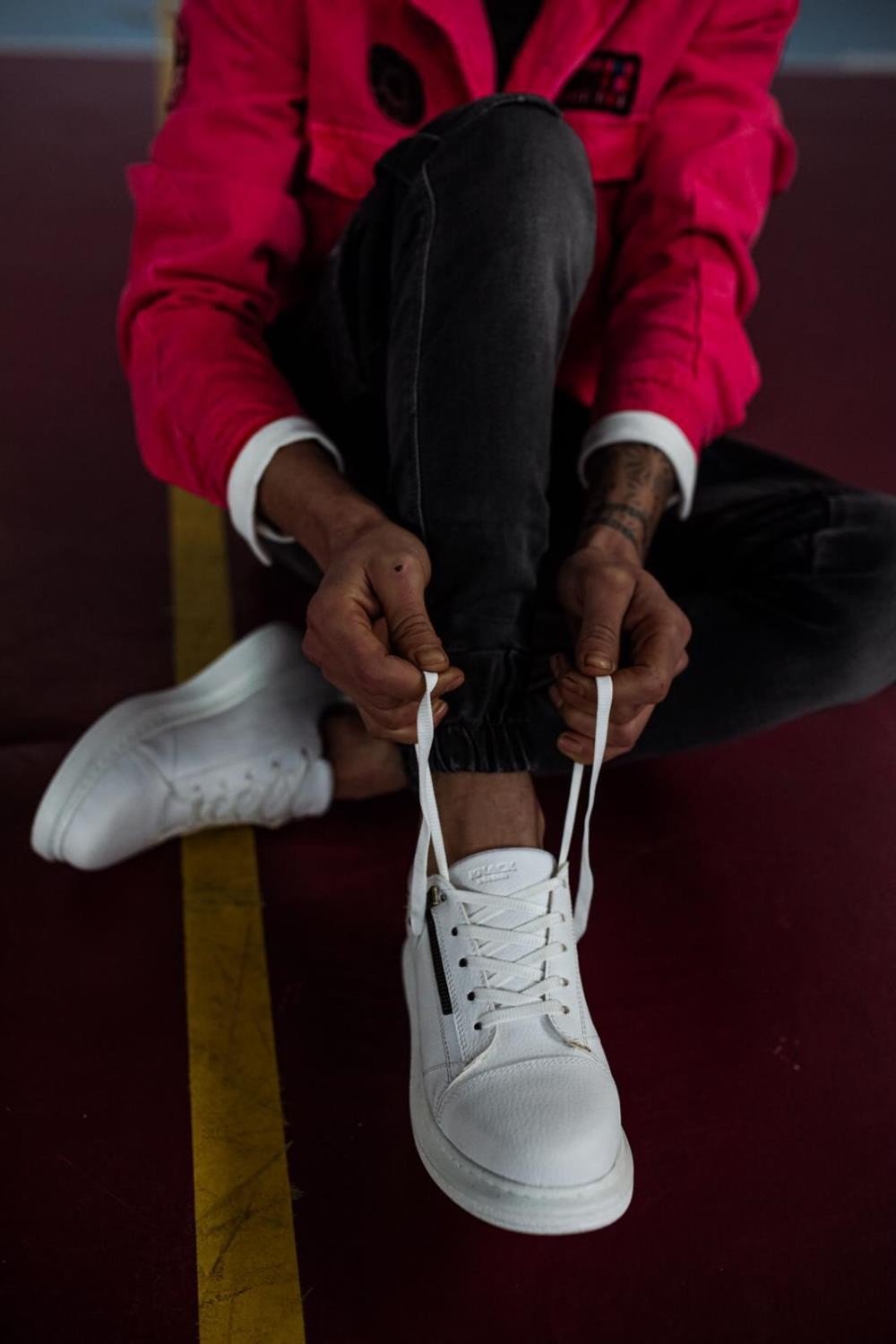 KN555 Knack Yüksek Taban Günlük Ayakkabı Beyaz