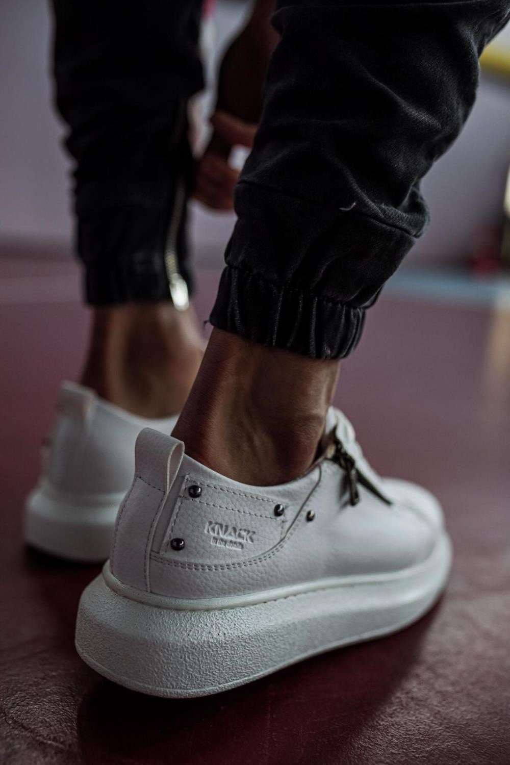 KN555 Knack Yüksek Taban Günlük Ayakkabı Beyaz