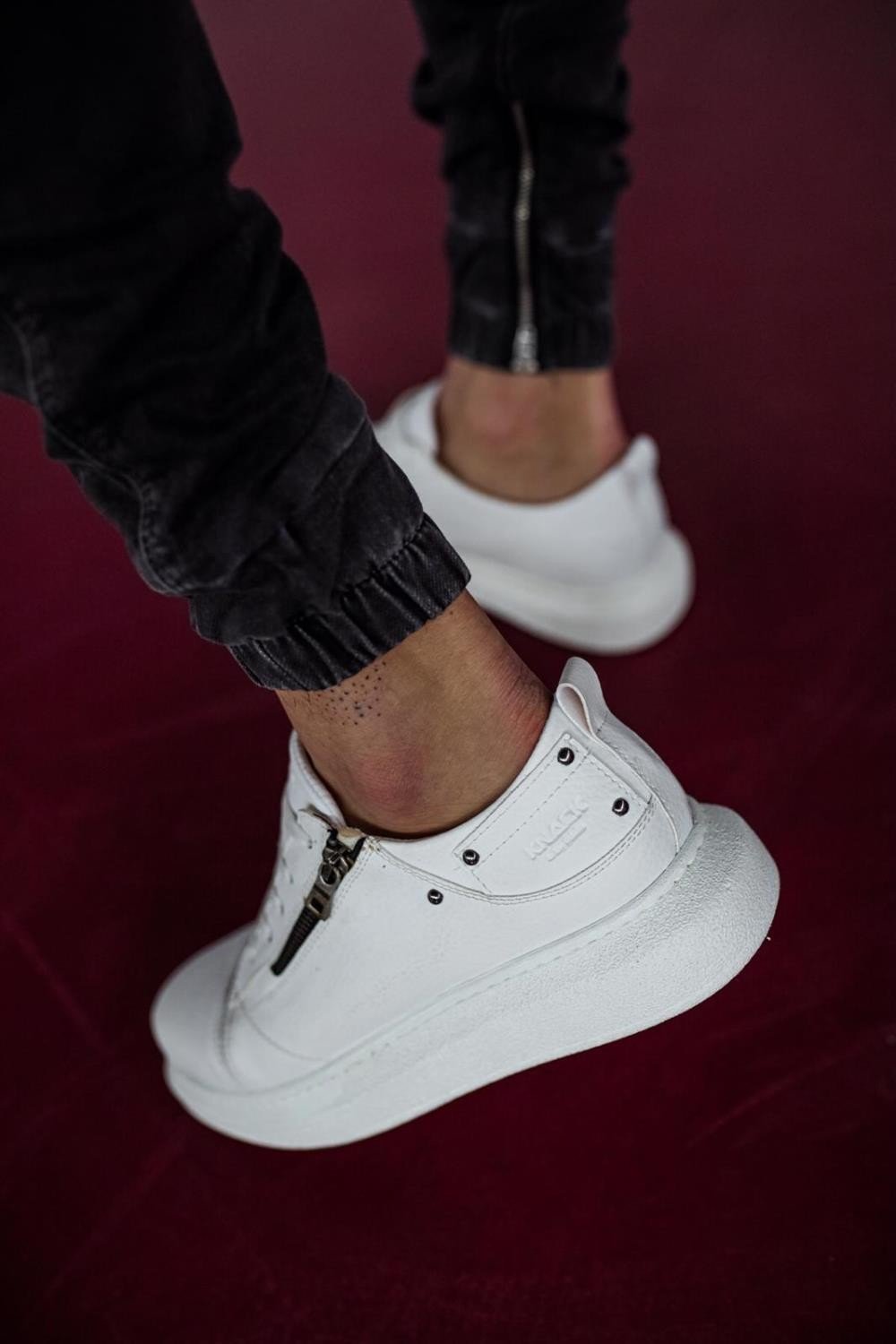 KN555 Knack Yüksek Taban Günlük Ayakkabı Beyaz