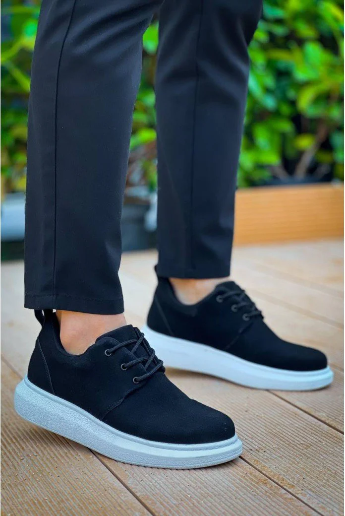 KB-003 Kuback Siyah Süet Bağcıklı  Günlük Erkek  Ayakkabı