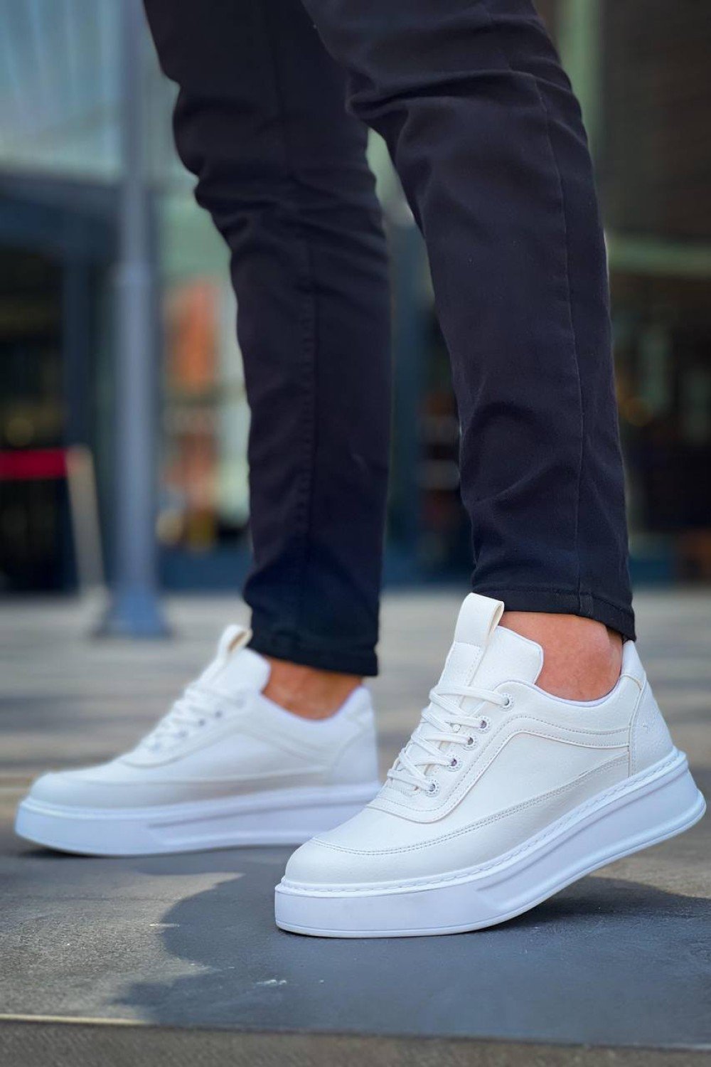 KB-006 Kuback Beyaz Cilt Yüksek Taban Bağcıklı Günlük Erkek Ayakkabı KB-006 Kuback Beyaz Cilt Yüksek Taban Bağcıklı Günlük Erkek Ayakkabı