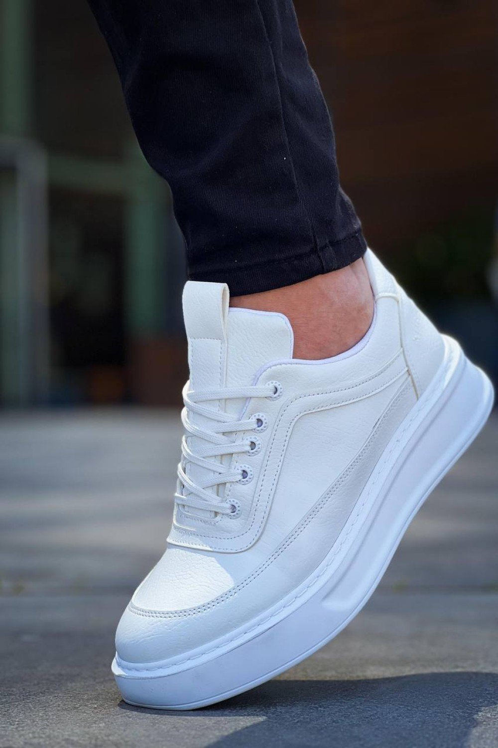 KB-006 Kuback Beyaz Cilt Yüksek Taban Bağcıklı Günlük Erkek Ayakkabı KB-006 Kuback Beyaz Cilt Yüksek Taban Bağcıklı Günlük Erkek Ayakkabı