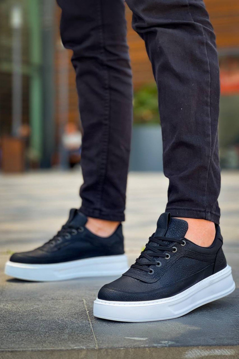 KB-006 Kuback Siyah Cilt Yüksek Taban Bağcıklı Günlük Erkek Ayakkabı KB-006 Kuback Siyah Cilt Yüksek Taban Bağcıklı Günlük Erkek Ayakkabı