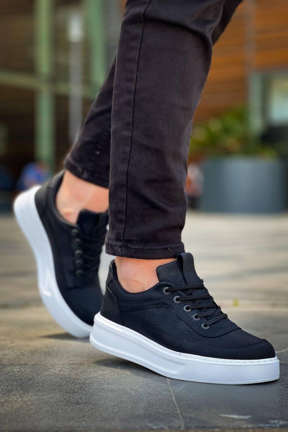 KB-006 Kuback Siyah Cilt Yüksek Taban Bağcıklı Günlük Erkek Ayakkabı KB-006 Kuback Siyah Cilt Yüksek Taban Bağcıklı Günlük Erkek Ayakkabı