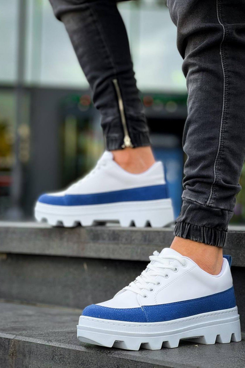 KB-056 Kuback Beyaz Mavi Detaylı Beyaz Yüksek Taban Günlük Spor Ayakkabı KB-056 Kuback Beyaz Mavi Detaylı Beyaz Yüksek Taban Günlük Spor Ayakkabı