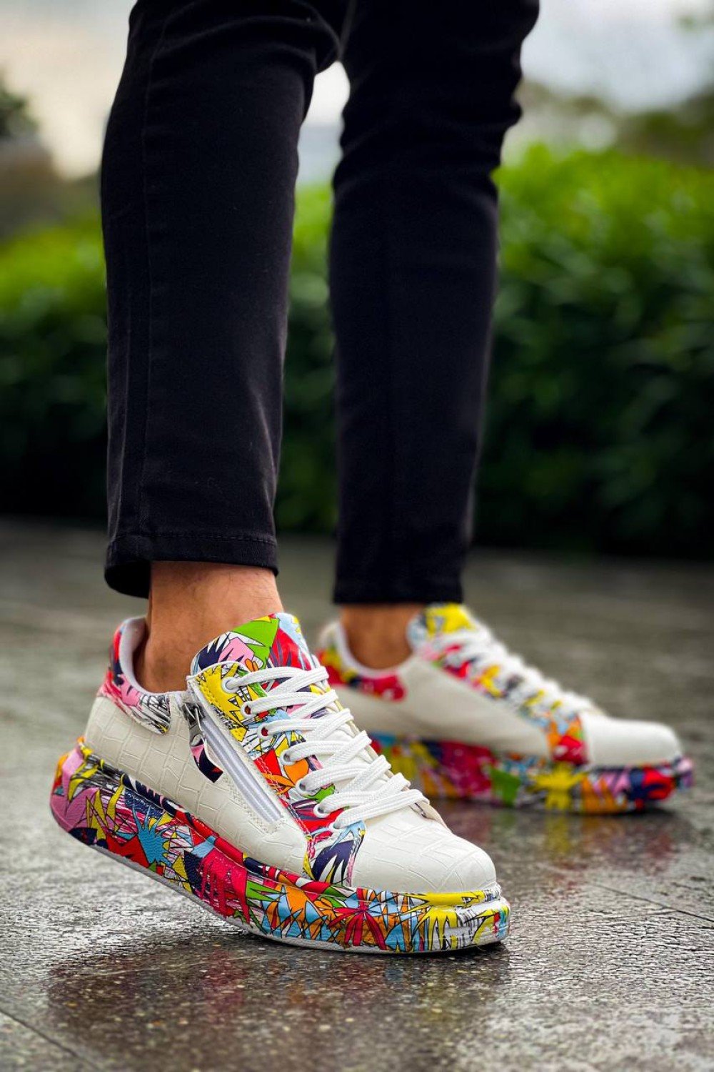 KB-02 Kuback Bağcıklı Crocodile Beyaz Kırmızı Günlük Erkek Ayakkabı KB-02 Kuback Bağcıklı Crocodile Beyaz Kırmızı Günlük Erkek Ayakkabı