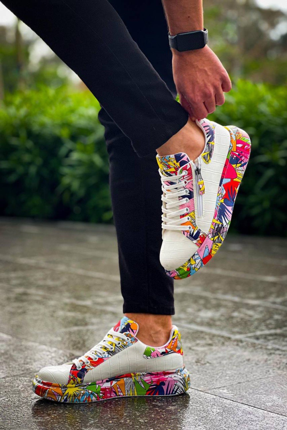 KB-02 Kuback Bağcıklı Crocodile Beyaz Kırmızı Günlük Erkek Ayakkabı KB-02 Kuback Bağcıklı Crocodile Beyaz Kırmızı Günlük Erkek Ayakkabı