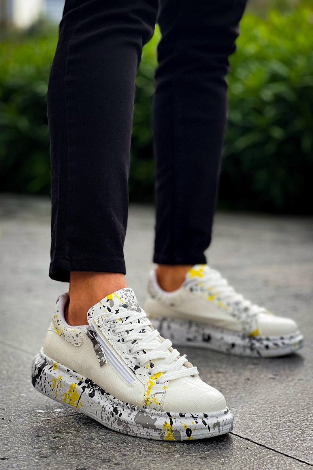 KB-02 Kuback Bağcıklı Crocodile Beyaz Sarı Günlük Erkek Ayakkabı KB-02 Kuback Bağcıklı Crocodile Beyaz Sarı Günlük Erkek Ayakkabı