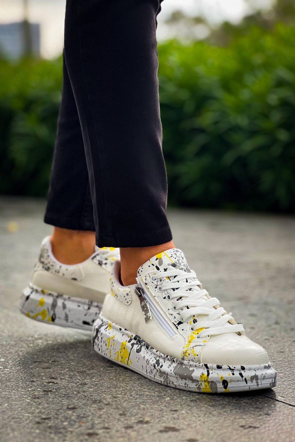 KB-02 Kuback Bağcıklı Crocodile Beyaz Sarı Günlük Erkek Ayakkabı KB-02 Kuback Bağcıklı Crocodile Beyaz Sarı Günlük Erkek Ayakkabı