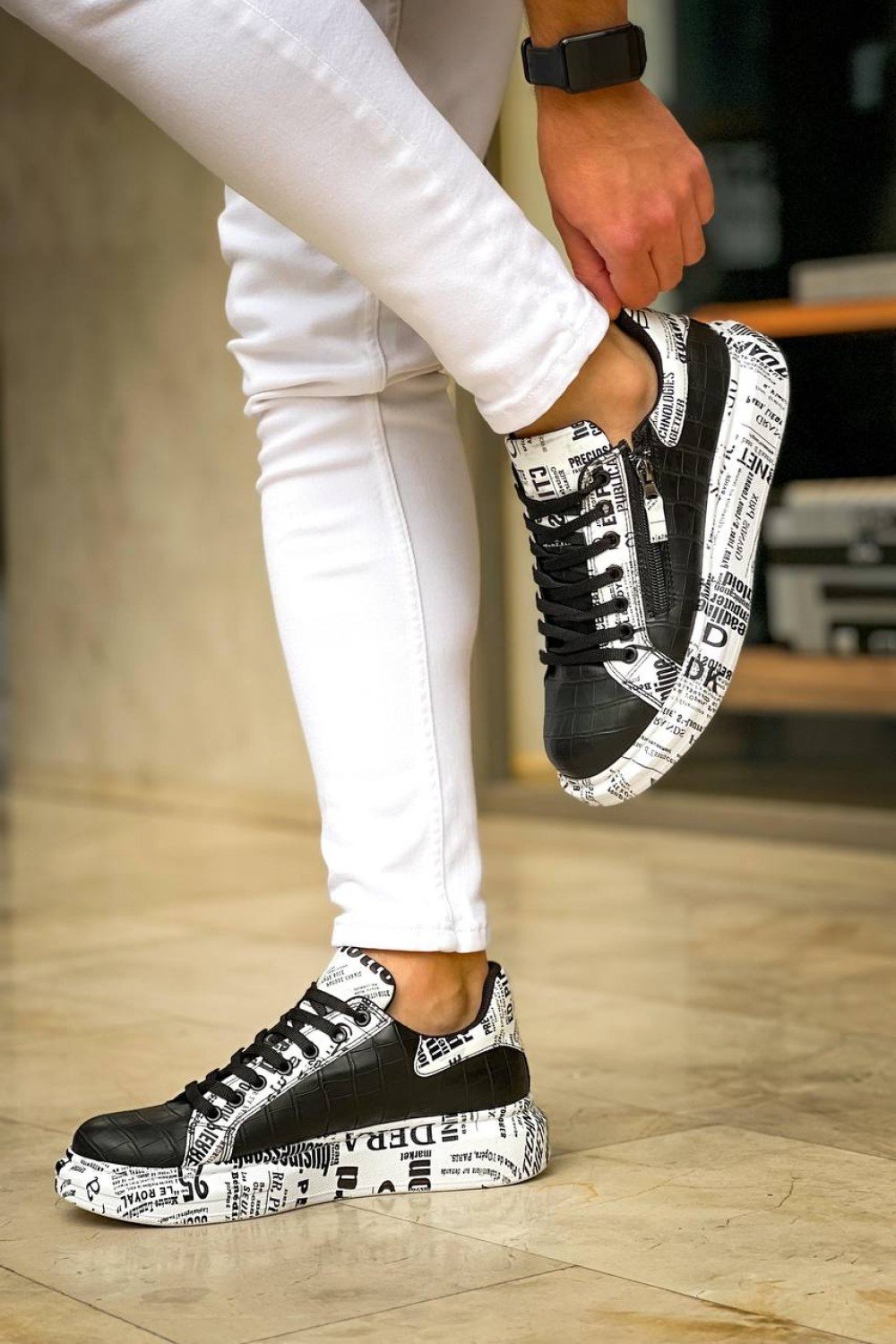 KB-02 Kuback Bağcıklı Crocodile Siyah Gazete Günlük Erkek Ayakkabı KB-02 Kuback Bağcıklı Crocodile Siyah Gazete Günlük Erkek Ayakkabı