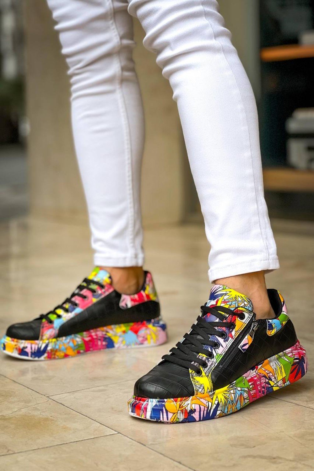 KB-02 Kuback Bağcıklı Crocodile Siyah Kırmızı Günlük Erkek Ayakkabı KB-02 Kuback Bağcıklı Crocodile Siyah Kırmızı Günlük Erkek Ayakkabı