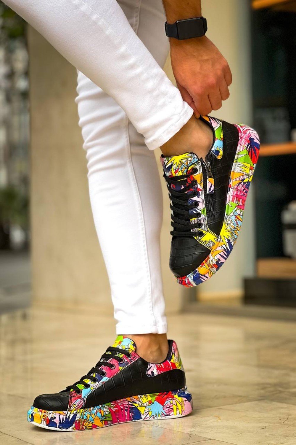 KB-02 Kuback Bağcıklı Crocodile Siyah Kırmızı Günlük Erkek Ayakkabı KB-02 Kuback Bağcıklı Crocodile Siyah Kırmızı Günlük Erkek Ayakkabı