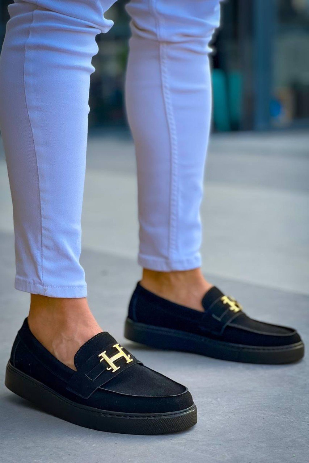 KB-027  Kuback Bağcıksız Kömür Süet H Günlük Erkek Ayakkabı