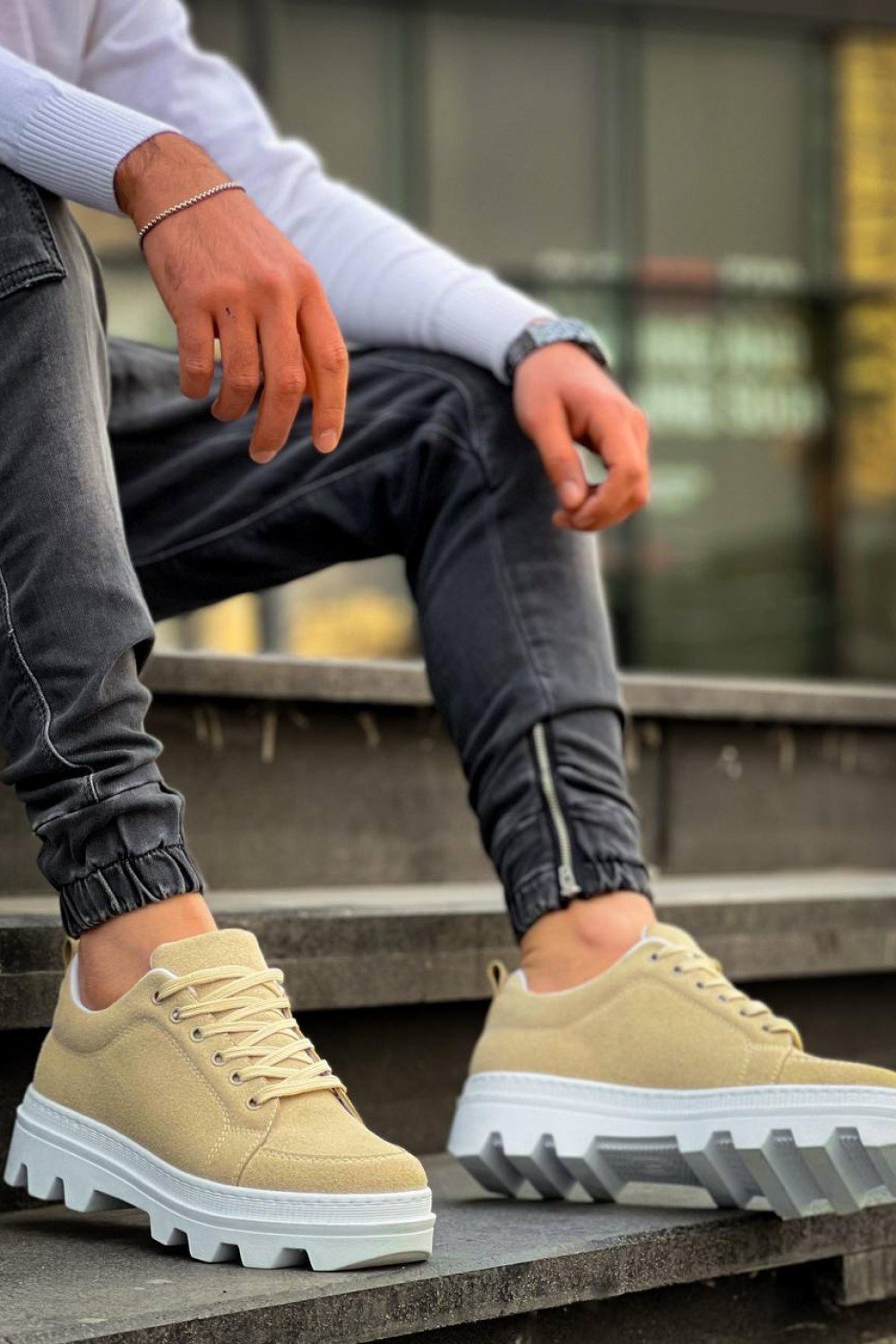 KB-056 Kuback Bej Süet Beyaz Yüksek Taban Günlük Spor Ayakkabı KB-056 Kuback Bej Süet Beyaz Yüksek Taban Günlük Spor Ayakkabı