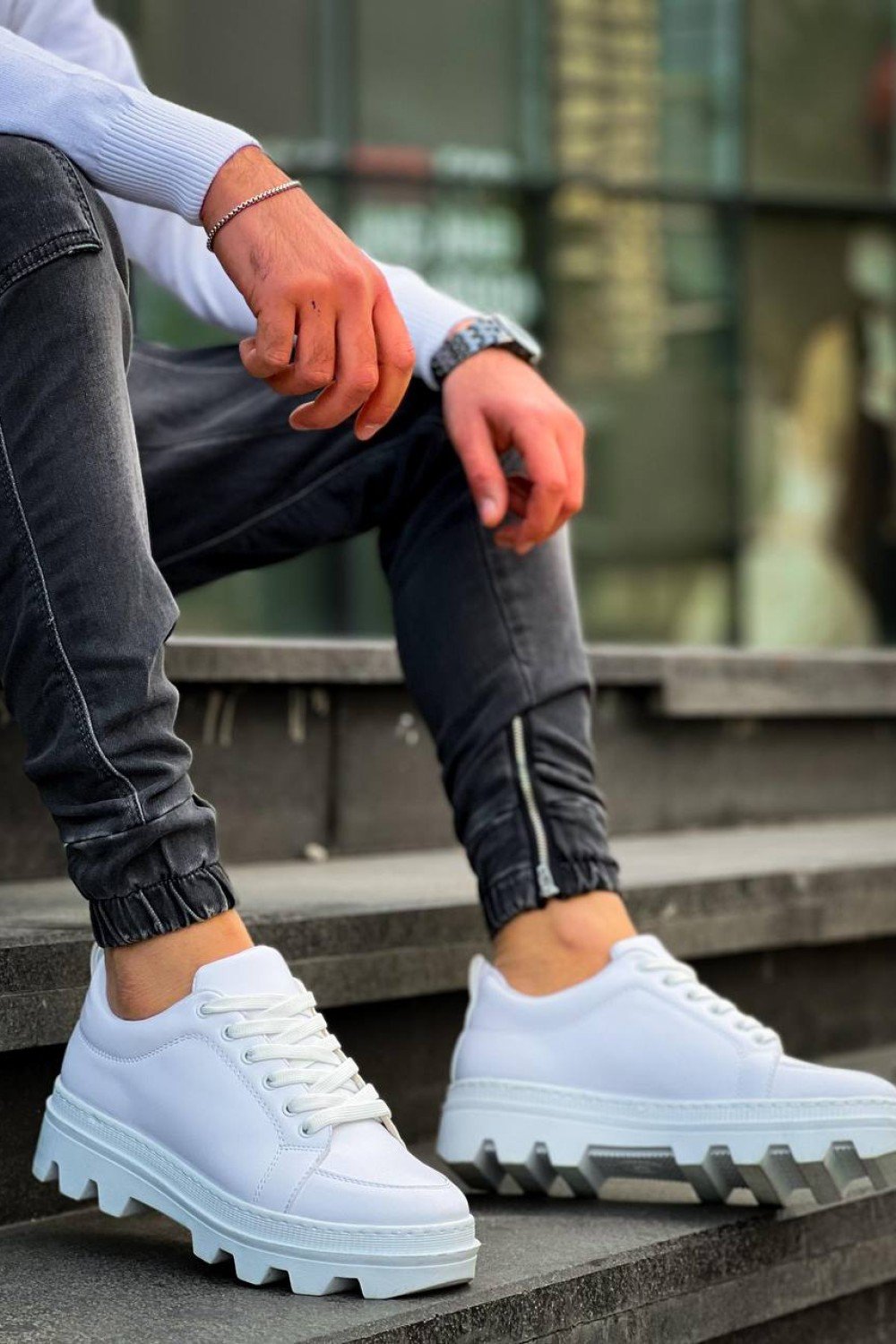 KB-056 Kuback Beyaz Cilt Beyaz Yüksek Taban Günlük Spor Ayakkabı KB-056 Kuback Beyaz Cilt Beyaz Yüksek Taban Günlük Spor Ayakkabı