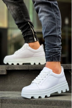 KB-056 Kuback Beyaz Cilt Beyaz Yüksek Taban Günlük Spor Ayakkabı KB-056 Kuback Beyaz Cilt Beyaz Yüksek Taban Günlük Spor Ayakkabı